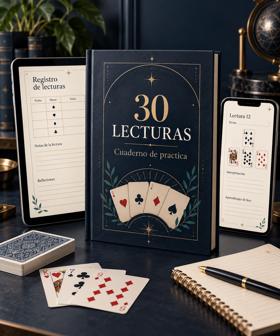 Mockup del Bono 4: 30 Lecturas, cuaderno de práctica